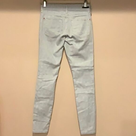 Anthro Pilcro letterpress striped Skinny Railroad blue white Jean denim 25 - Picture 7 of 16